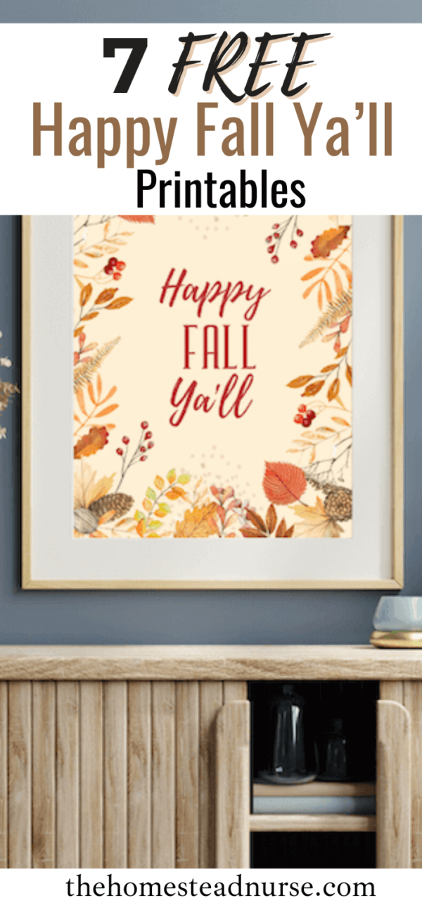 7 FREE Happy fall yall Printable Wall Art - The Homestead Nurse