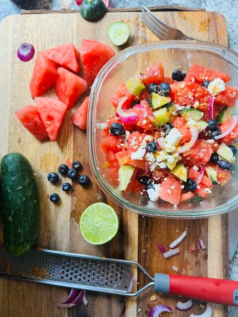 watermelon feta salad